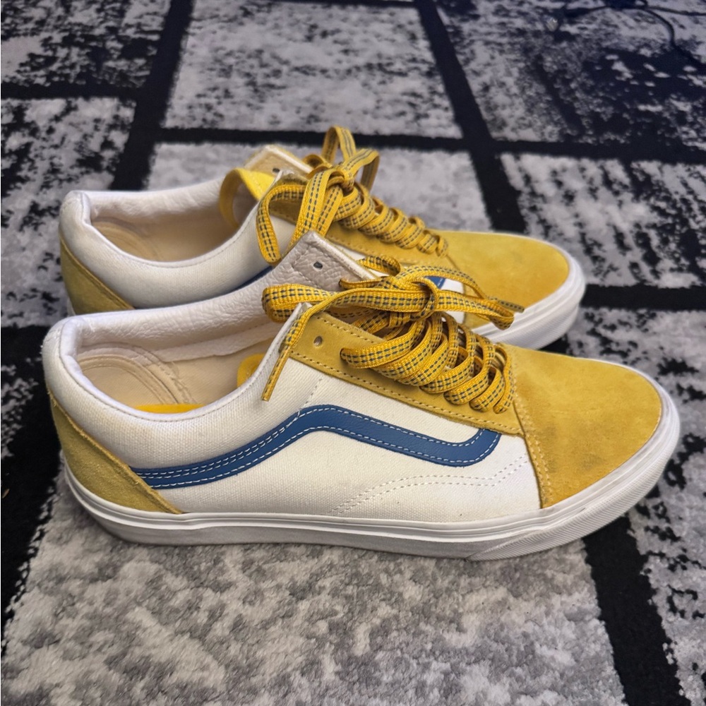 Vans White and Yellow Sneakers